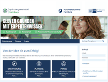 Tablet Screenshot of gruendungswerkstatt-hamburg.de